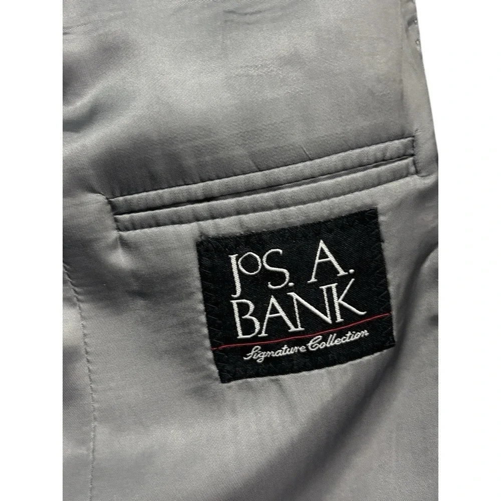 Jos A Bank 40R 34x32‎ Black White Glen Plaid 2pc Pant Suit Signature Collection